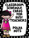 Class Schedule Cards (Black and White Polka Dots)