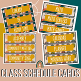 Class Schedule Cards-Boho Rainbow