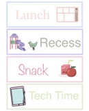 Class Schedule Label Cards Bundle