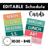 Class Schedule Cards | Daily Schedule | EDITABLE