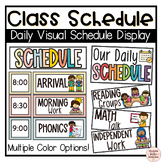 Class Schedule Cards Daily Visual Display | Editable | Cla