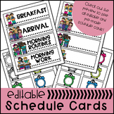 Class Schedule Cards | Daily Schedule | Schedule Cards | E