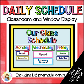 Our Class Schedule Cards Visual Display {EDITABLE} by Teaching In Colour