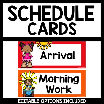 Class Schedule Cards in Primary Colors by Teaching Superkids | TpT