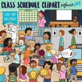 Class Schedule Clipart for a Routine Day at School