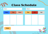 Class Schedule For Students and Teachers (Printable)