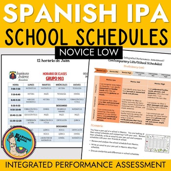 Preview of Class Schedule Spanish IPA Novice Low