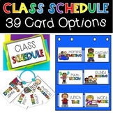 Class Schedule Task Cards Back To School Visual Schedule Icons