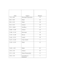 Class Schedule with minutes