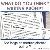 Class Sizes | An Opinion Writing Prompt