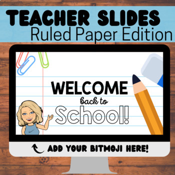 Preview of Class Slides | Classroom Management | Digital Class Slides | Ruled Paper Edition