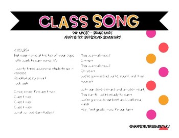 Preview of Class Song - 24k Magic by Bruno Mars