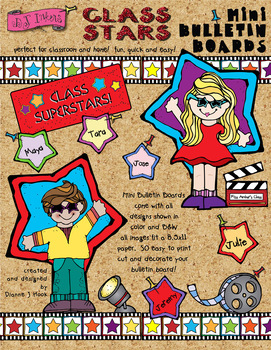 Preview of Class Stars - Printable Mini Bulletin Board Download