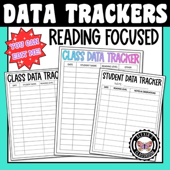 Preview of Editable Reading Data Trackers