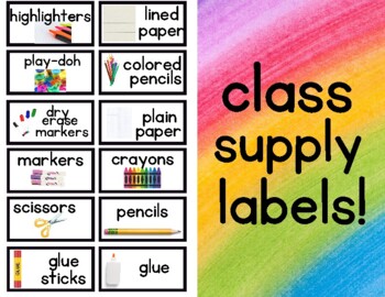 Preview of Class Supply Labels