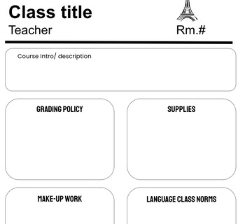 Preview of Class Syllabus Template