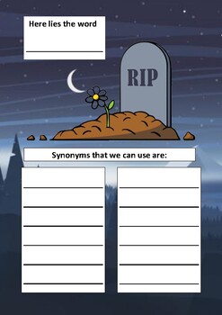 Preview of Class Thesauras/Synonyms activity - "Said is Dead"