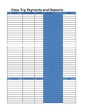 Class Trip Payment Tracker Excel Spreadsheet