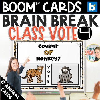 Preview of Class Vote Animal Ice Breaker BOOM™ Cards