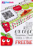 Class Website QR Code Business Card Template - FREE