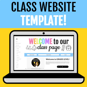 Preview of Class Website Template! | Google Sites Distance Learning & Back to School