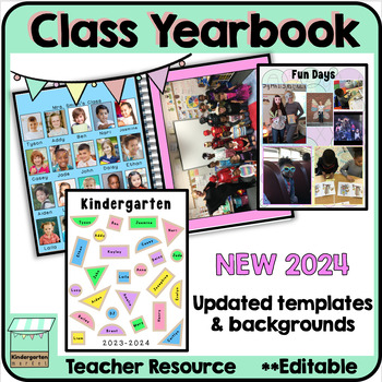 Preview of Class Yearbook | Template for Classroom Memory Book | Easy to Create | EDITABLE