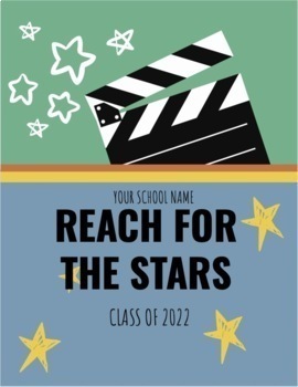 Preview of Class Yearbook, Template for class memory book Google Slides: Reach for the Star