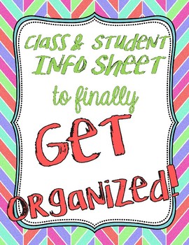 Preview of Class and Student Information Sheet