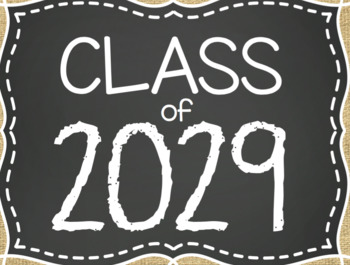 class of 2029 poster by tiffany teaches teachers pay teachers