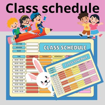 Preview of Class schedule for children //The teacher’s needs for organizing the week’s clas