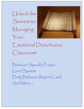 Preview of Class-wide Behavior Plan For Emotional Disturbance Classrooms