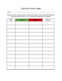 ClassDojo Points Ledger Printable and Rewards Poster