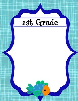 Preview of Class/Grade Level Groupings Fish Themed - Customizable