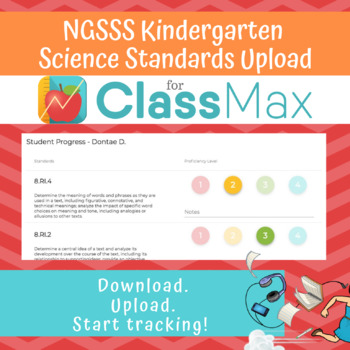 Preview of ClassMax Instructional Tracking - NGSS Kindergarten Science Standards