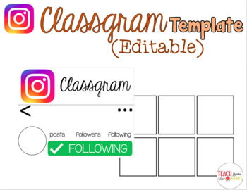 Preview of Classgram Template EDITABLE