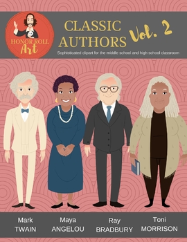 Preview of Classic Authors Vol. 2 clipart (Twain, Angelou, Bradbury, Morrison)