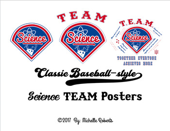 Classic Baseball-style Science Team Posters