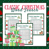 Classic Christmas Word Search Puzzle | Christmas Activities