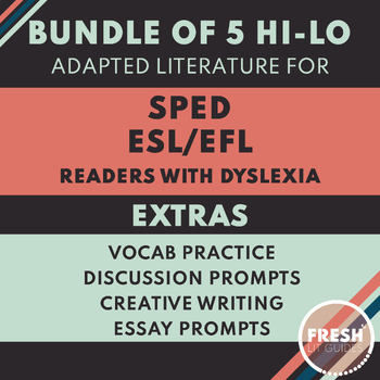 Preview of Classic Literature Hi Lo Adapted Version | 5 Story Bundle | SAVE 30%