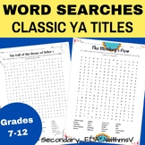 Classic Literature Word Searches grades 7-12