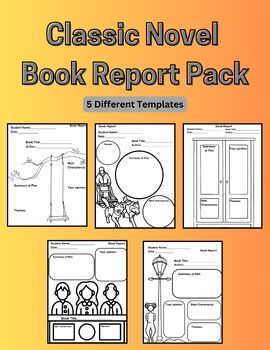 Preview of Classic Novel Book Report Pack - Call of the Wild, Separate Peace, Lion Witch
