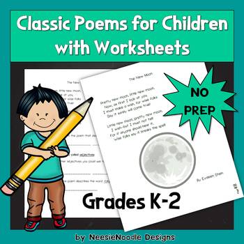 Preview of 12 Classic Poems for Children With Practice Worksheets