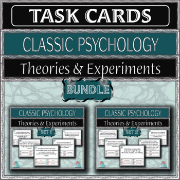 Preview of Classic Psychology Theories and Experiments - Task Cards Bundle