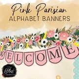 Pink Parisian Pennant Alphabet Banners