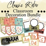 Classic Retro Classroom Decor Bundle | Colorful Vintage Cl