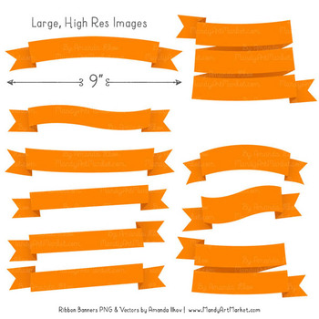orange ribbon banner