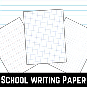 Preview of Classic School Writing Paper Digital Paper Collection