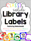 Classic Solid Library Labels feat. Melonheadz with corresp