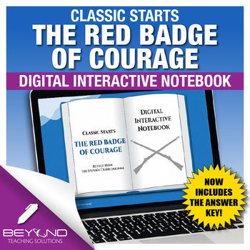 Preview of Classic Starts The Red Badge of Courage Digital Interactive Notebook