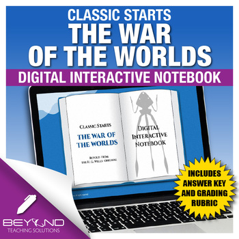 Preview of Classic Starts The War of the Worlds Digital Interactive Notebook